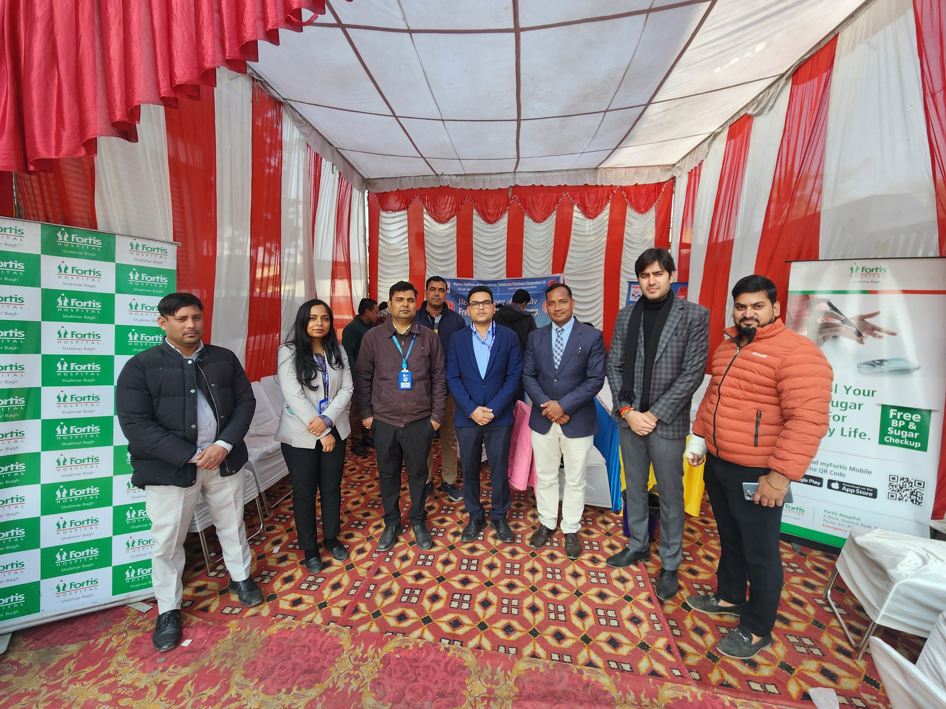 HPCL& Shersociety द्वारा निःशुल्क स्वास्थ्य जांच शिविर काआयोजन